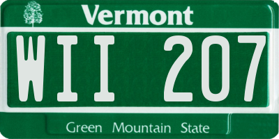 VT license plate WII207