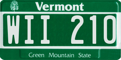 VT license plate WII210