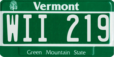 VT license plate WII219