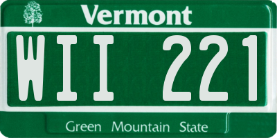 VT license plate WII221