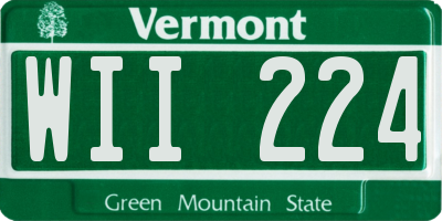 VT license plate WII224