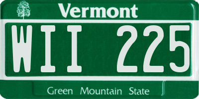VT license plate WII225