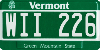 VT license plate WII226