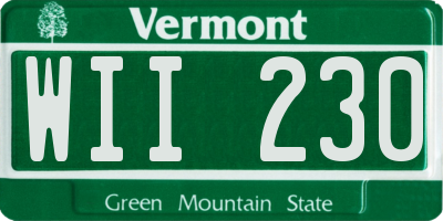 VT license plate WII230