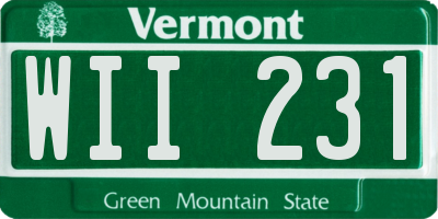 VT license plate WII231