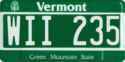 VT license plate WII235