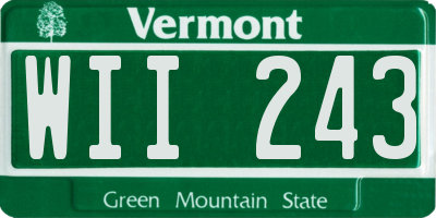 VT license plate WII243