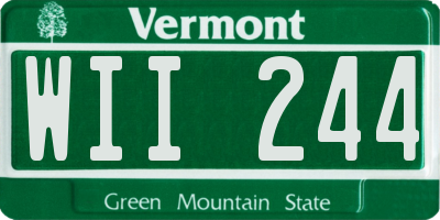 VT license plate WII244