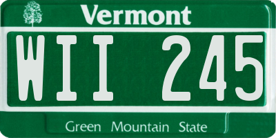 VT license plate WII245