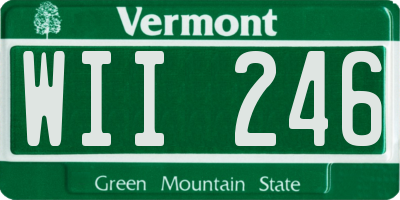 VT license plate WII246