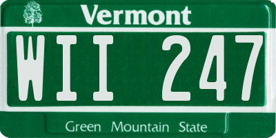 VT license plate WII247