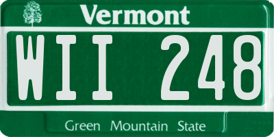 VT license plate WII248