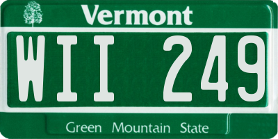 VT license plate WII249