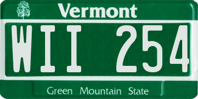 VT license plate WII254