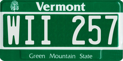 VT license plate WII257