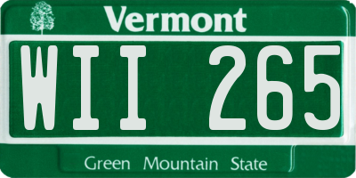VT license plate WII265