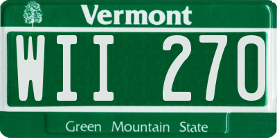 VT license plate WII270