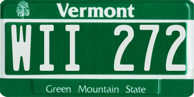 VT license plate WII272