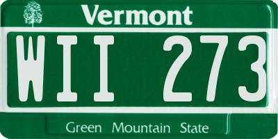 VT license plate WII273