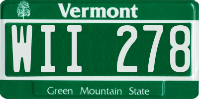 VT license plate WII278