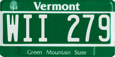 VT license plate WII279