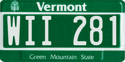 VT license plate WII281
