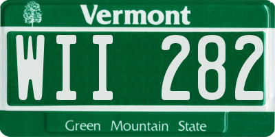 VT license plate WII282