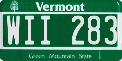 VT license plate WII283