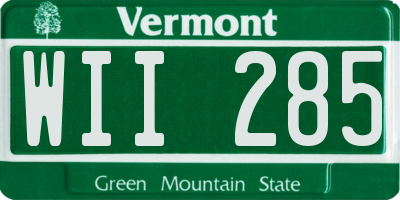 VT license plate WII285