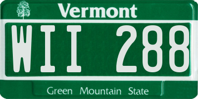VT license plate WII288