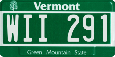 VT license plate WII291