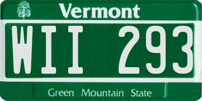 VT license plate WII293