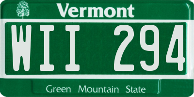 VT license plate WII294