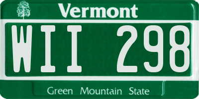 VT license plate WII298