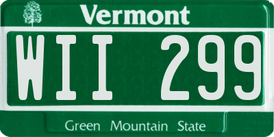 VT license plate WII299