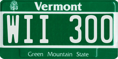 VT license plate WII300