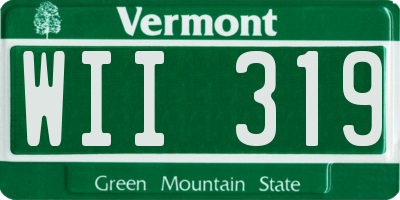 VT license plate WII319