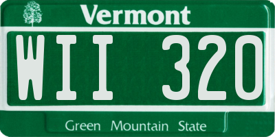 VT license plate WII320
