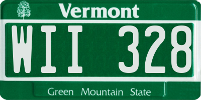 VT license plate WII328