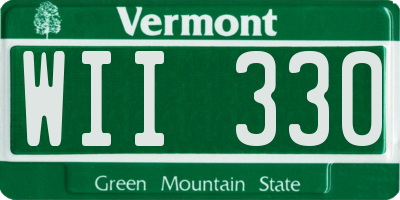 VT license plate WII330