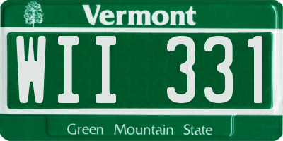 VT license plate WII331