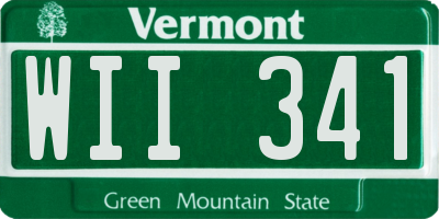 VT license plate WII341