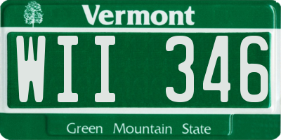 VT license plate WII346
