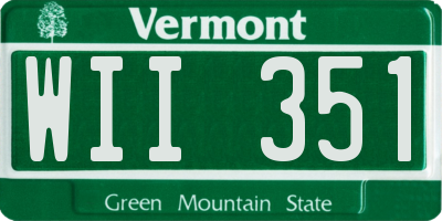 VT license plate WII351