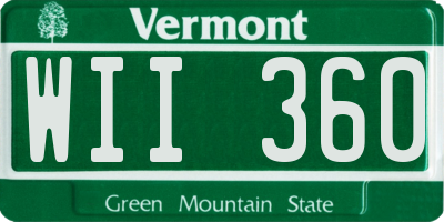 VT license plate WII360