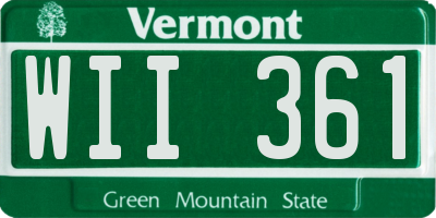 VT license plate WII361