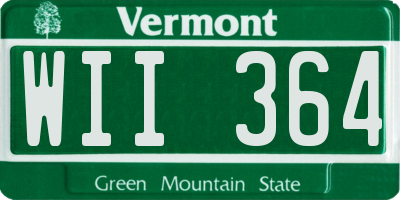 VT license plate WII364