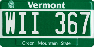 VT license plate WII367