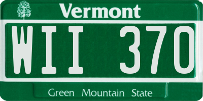 VT license plate WII370