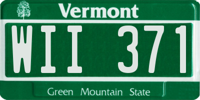 VT license plate WII371